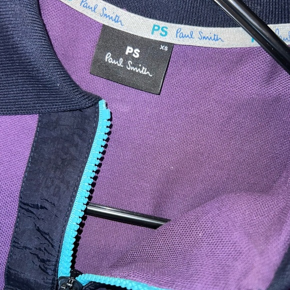 PS Paul Smith Purple Polo Shirt with Zip Collar – Size XS - Picture 4 of 7